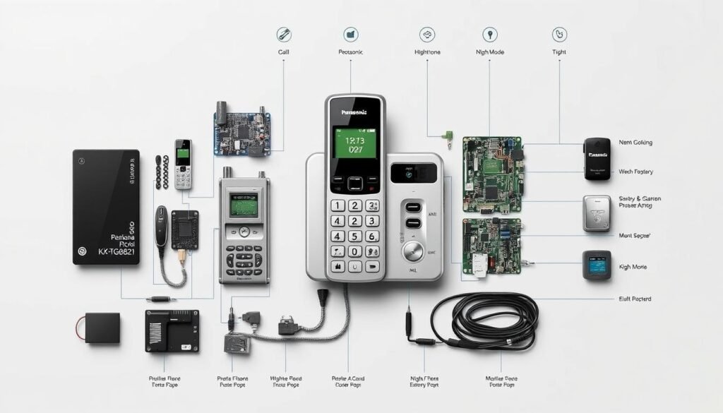 specyfikacja techniczna Panasonic KX-TG6821 specyfikacja techniczna Panasonic KX-TG6821