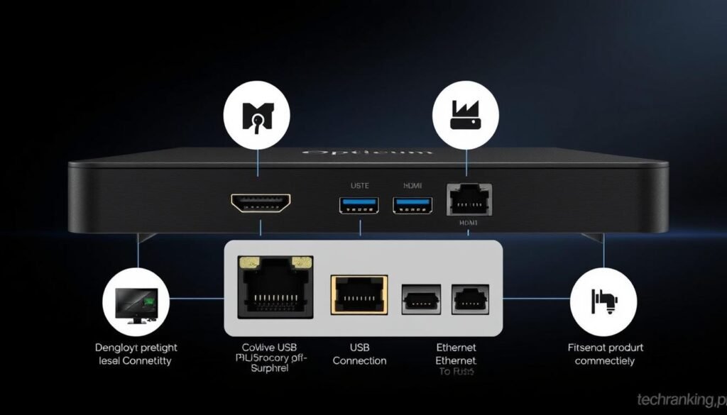 Złącza i łączność w Opticum AX300 Plus