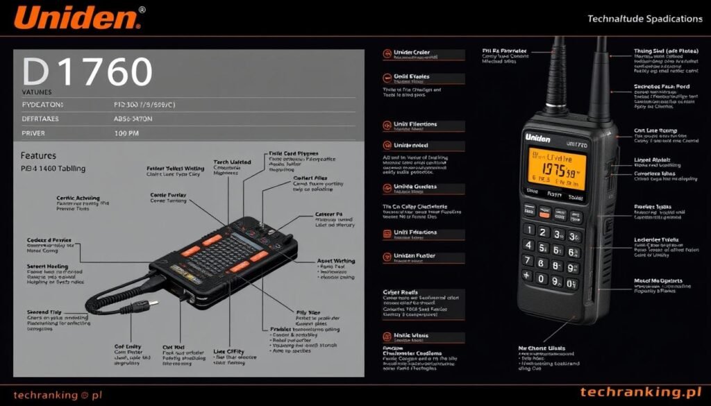 parametry techniczne Uniden D1760 parametry techniczne Uniden D1760