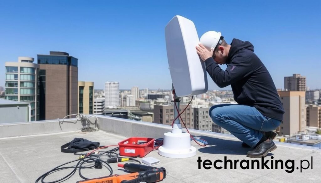 montaż anteny Iskra P-65