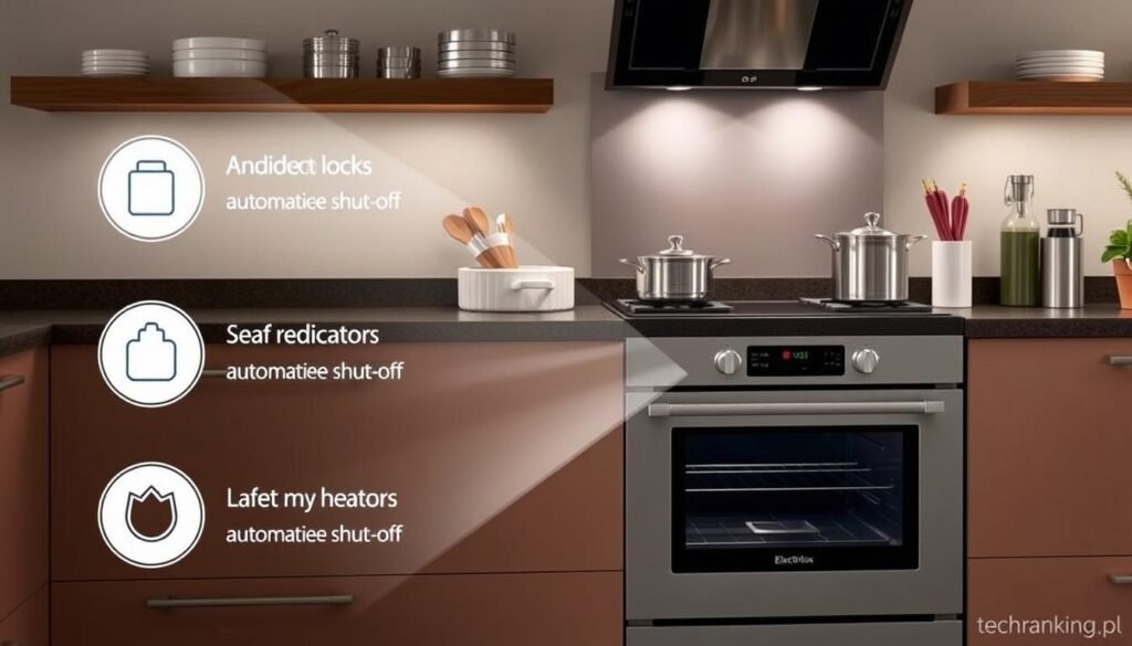 funkcje bezpieczeństwa w kuchence