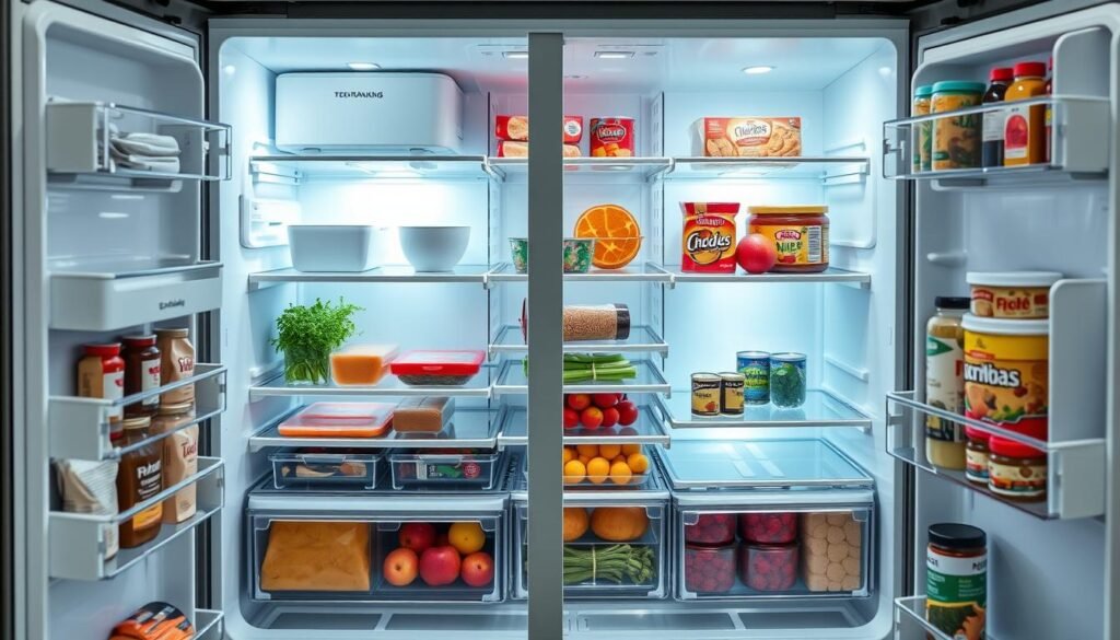 pojemność i organizacja wnętrza lodówki LG GSJ961NEBZ