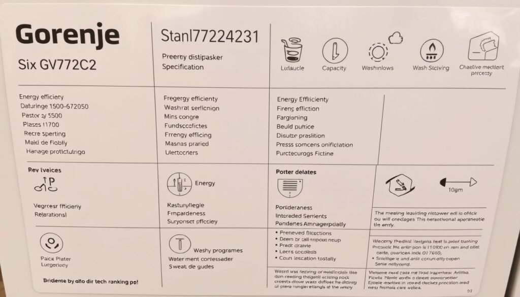 specyfikacja zmywarki gorenje gv672c62